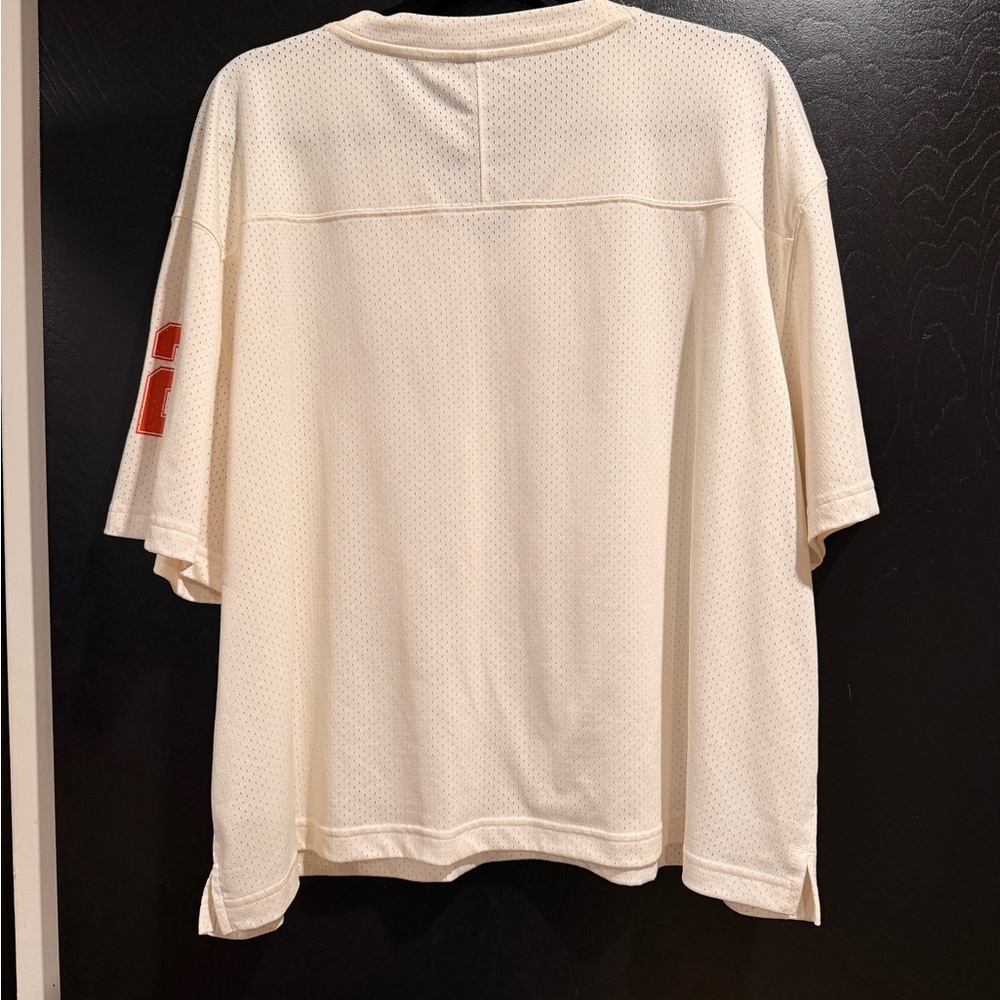 Aritzia Cream Jersey with Orange 32 Numbers - Size L - Picture 2 of 3
